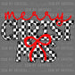 Merry Christmas Checkered  Ready to Press Transfer DTF Transfer Sublimation Transfer