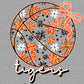 Floral Tigers Basketball Ready to Press Transfer DTF Transfer Sublimation Transfer