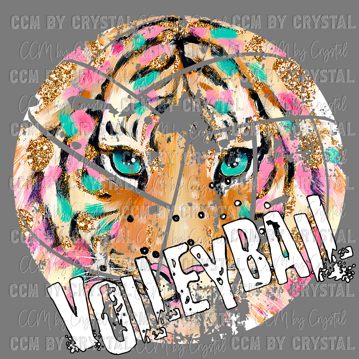 Colorful Tigers Volleyball Ready to Press Transfer DTF Transfer Sublimation Transfer