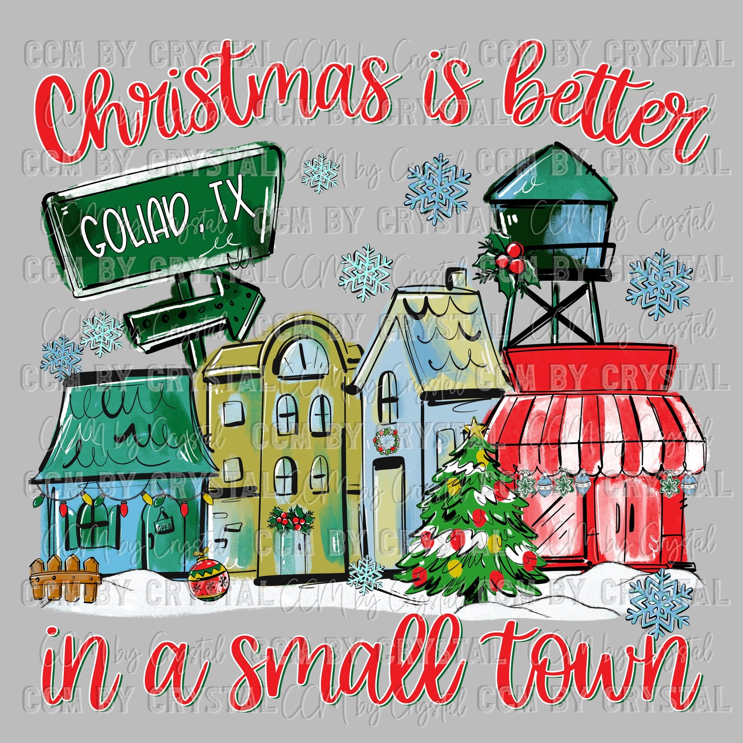 Personalized Christmas is Better in a Small Town Ready to Press Transfer DTF Transfer Sublimation Transfer