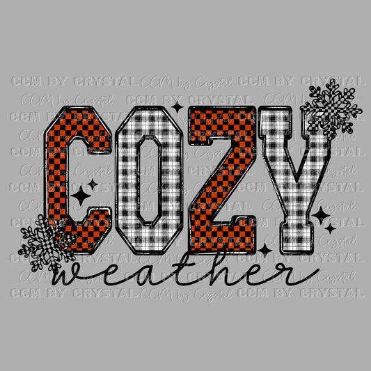 Cozy Weather Fall Winter Ready to Press Transfer Instant Peel DTF Transfer Sublimation Transfer