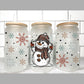 Let It Snow Snowman Winter Christmas Transfer 16oz Libby Glass Can Wrap Ready to Apply