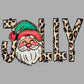 Jolly Santa Winter Christmas Ready to Press Transfer Instant Peel DTF Transfer