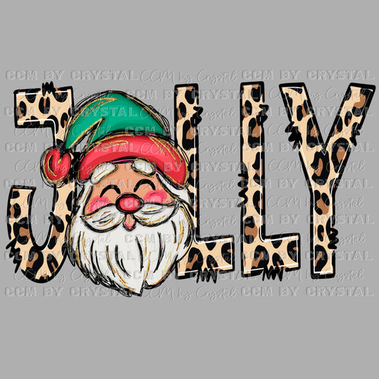 Jolly Santa Winter Christmas Ready to Press Transfer Instant Peel DTF Transfer