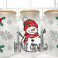 Let It Snow Winter Christmas Transfer 16oz Libby Glass Can Wrap Ready to Apply