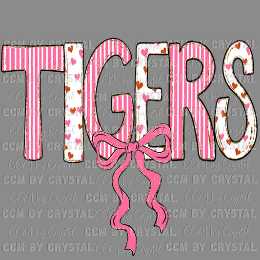 Tigers Valentines Day Ready to Press Instant Peel DTF Transfers Sublimation Transfers