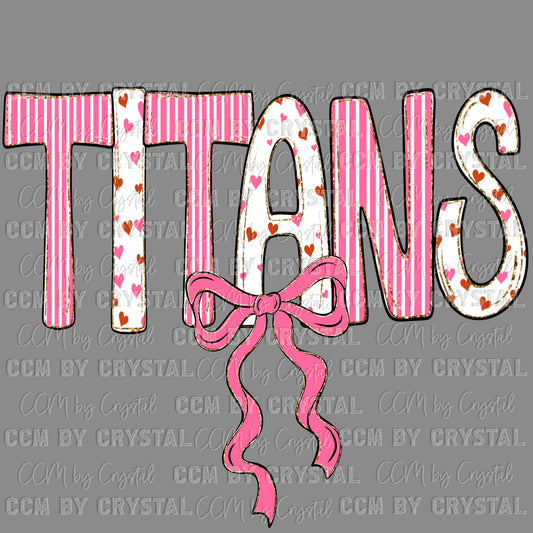 Titans Valentines Day Ready to Press Instant Peel DTF Transfers Sublimation Transfers