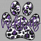 Wildcat Paw Mascot Ready to Press Instant Peel DTF Transfers Sublimation Transfers