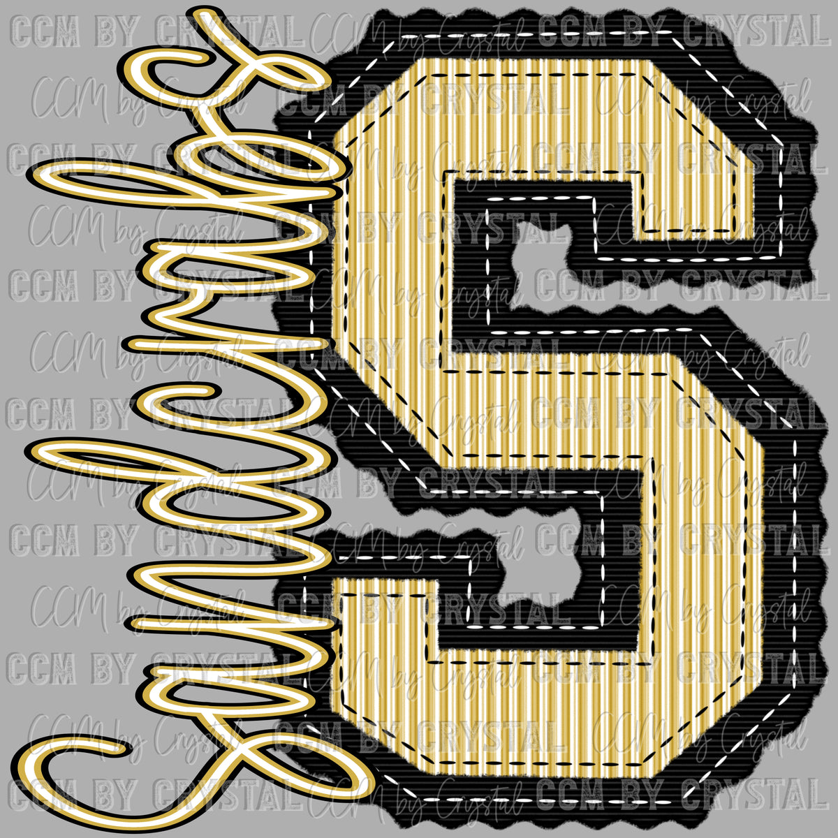 S Sandcrabs Preppy Mascot Ready to Press Instant Peel DTF Transfers Sublimation Transfers