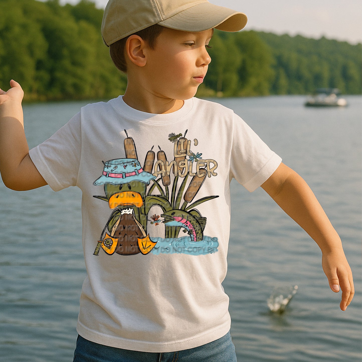 Lil Angler Duck Ready to Press Instant Peel DTF Transfers Sublimation Transfers