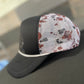 Boot Stitch Cow Print Spangle Trucker Hat