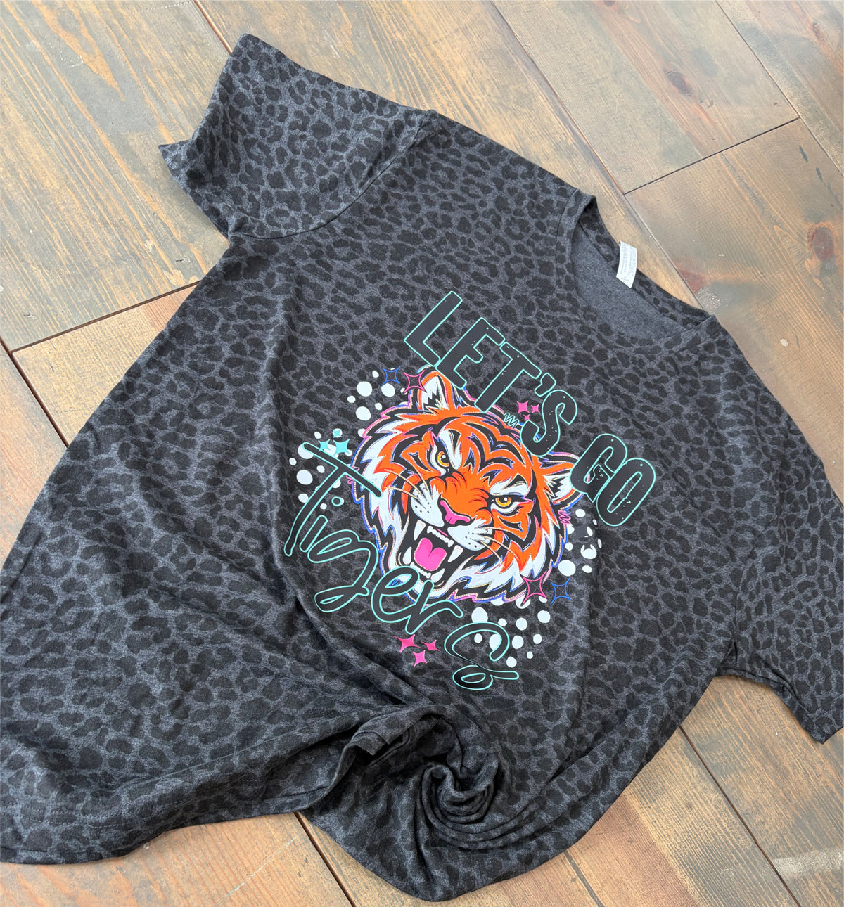 Let's Go Tigers Leopard T Shirt