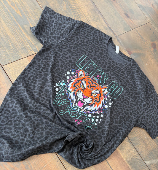 Let's Go Tigers Leopard T Shirt
