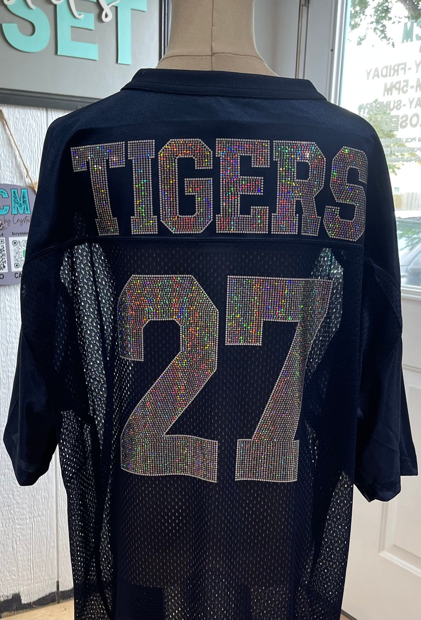 Youth Spangle Mascot Personalized Football Jersey
