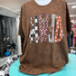 WWJD What would Jesus Do Brown Acid Wash T Shirt