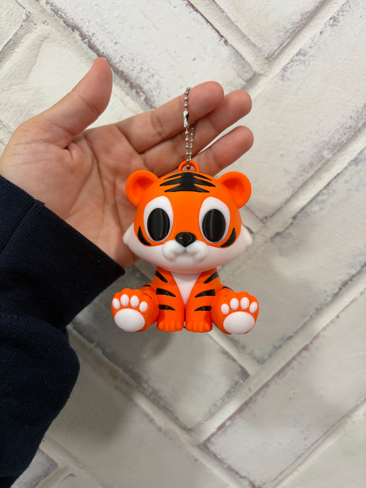 Tiger Keychain 3D Printed