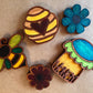 Refrigerator Magnets Bee Set of 5 Bee, 2 Flowers, Hive, Honey Pot