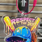Respect the Drip Softball Keychain Ball/Bat Bag Tag