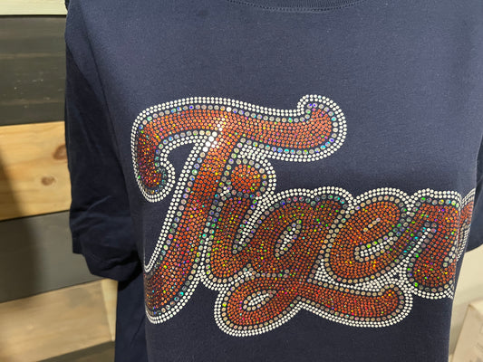 Tigers Spangle Navy T-Shirt