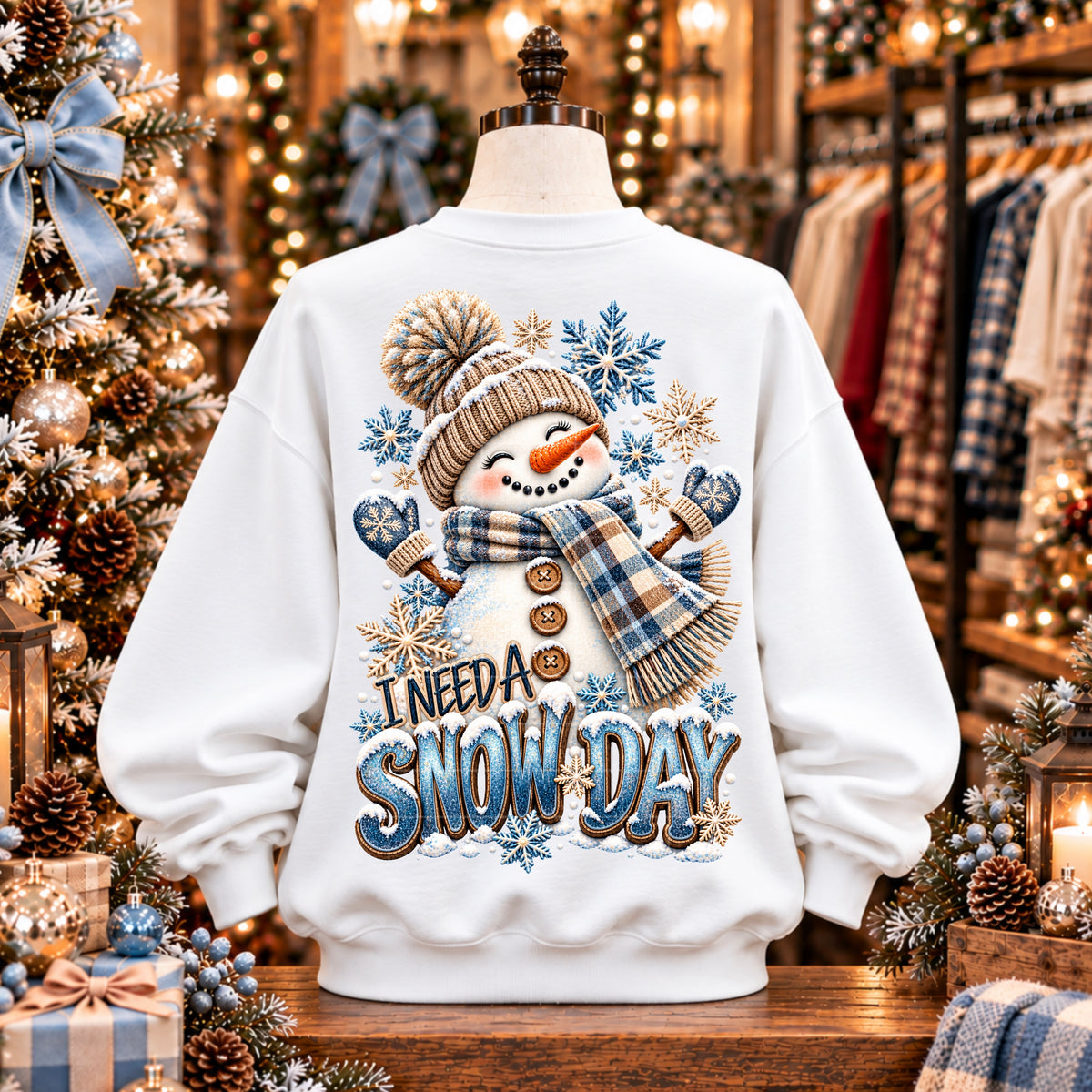 Snow Day Snowman Christmas Ready to Press DTF Transfers