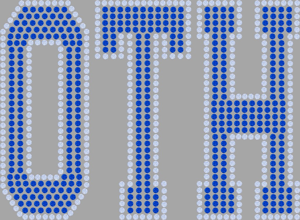 OTH 4" Wide X 3" 2-Color Spangle Transfer