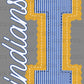Indians Faux Embroidery Yellow Blue Sports Mascot Ready to Press Transfer DTF Transfer Sublimation Transfer