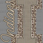 Indians Faux Embroidery Leopard Print Sports Mascot Ready to Press Transfer DTF Transfer Sublimation Transfer