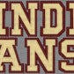 Indians Faux Embroidery Yellow Maroon Sports Mascot Ready to Press Transfer DTF Transfer Sublimation Transfer