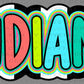 Indians Colorful Checkered Sports Mascot Ready to Press Transfer DTF Transfer Sublimation Transfer