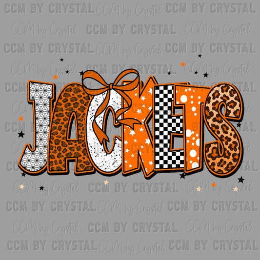 Jackets Orange Mascot Ready to Press Transfer DTF Transfer Sublimation Transfer