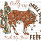 Giddy Up Jingle Horse Christmas Ready To Press Transfer DTF Sublimation