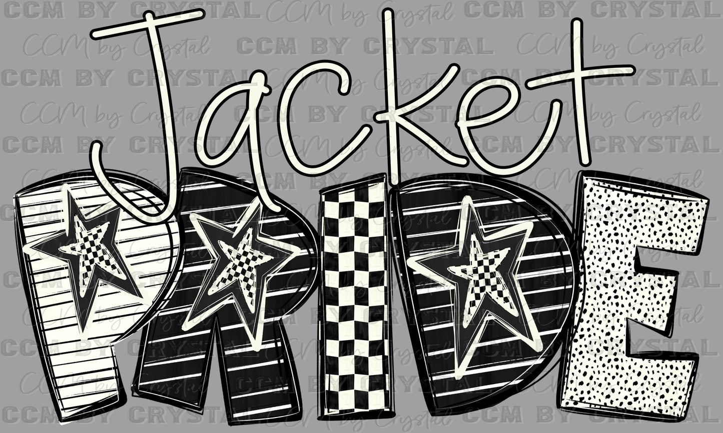 Jacket Pride Stars Checkered Sports Mascot Ready to Press Transfer DTF Transfer Sublimation Transfer