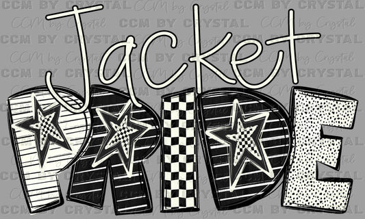 Jacket Pride Stars Checkered Sports Mascot Ready to Press Transfer DTF Transfer Sublimation Transfer