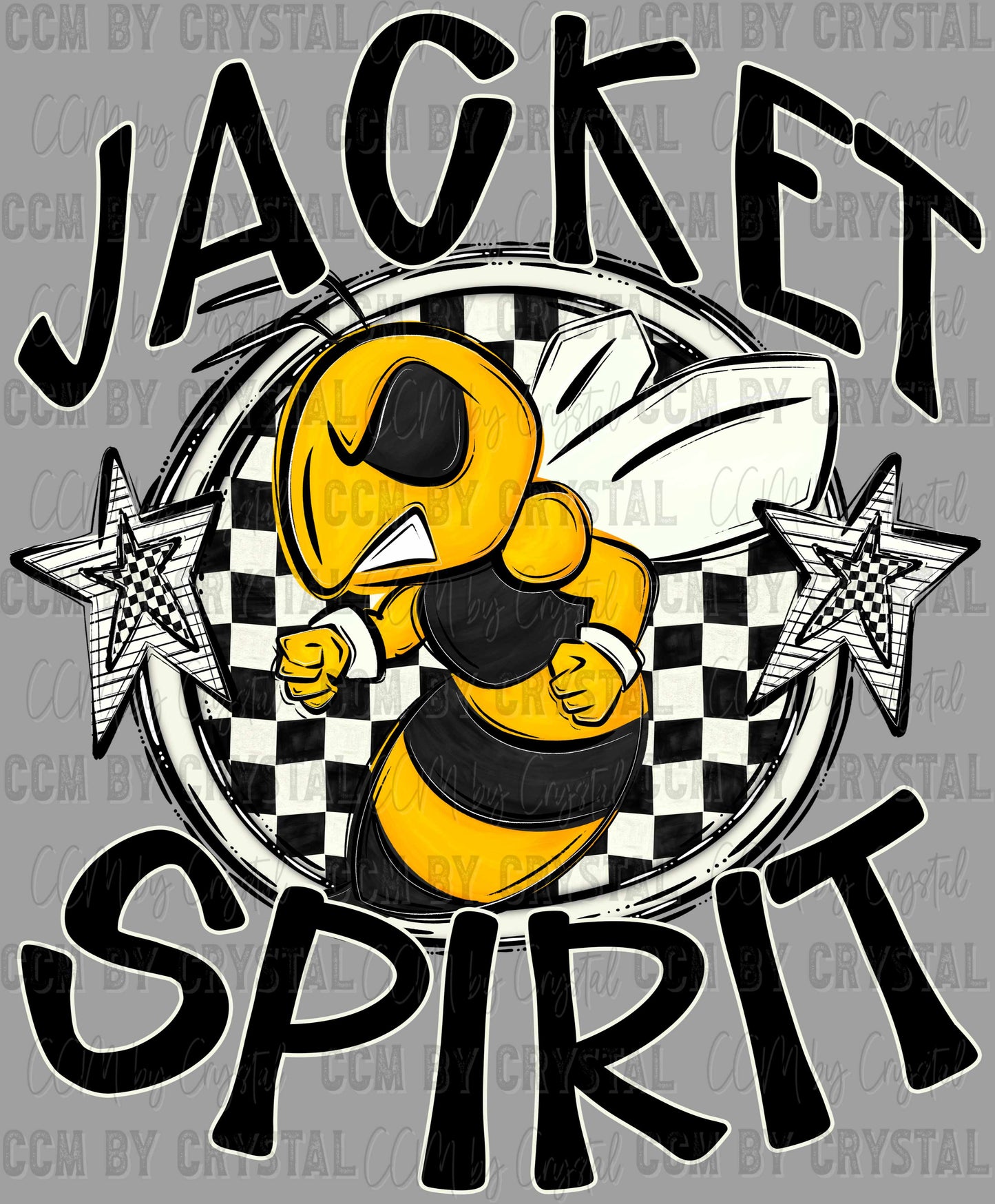 Jacket Pride Stars Checkered Sports Mascot Ready to Press Transfer DTF Transfer Sublimation Transfer