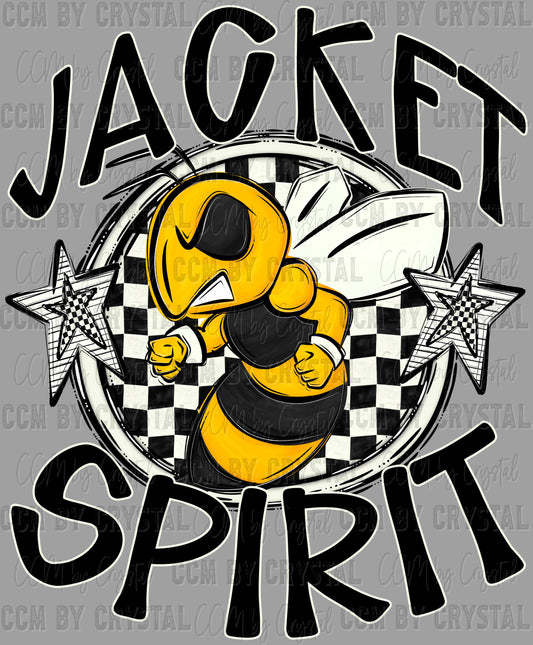 Jacket Pride Stars Checkered Sports Mascot Ready to Press Transfer DTF Transfer Sublimation Transfer