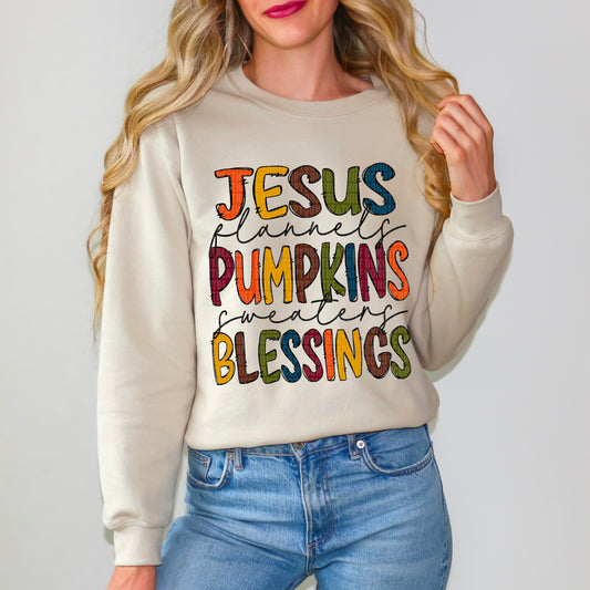 Jesus Pumpkins Blessings Ready To Press DTF Transfer Sublimation Transfer