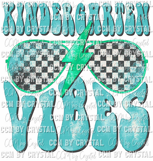 Kindergarten Vibes Retro Back to School Elementary School Ready to Press Transfer