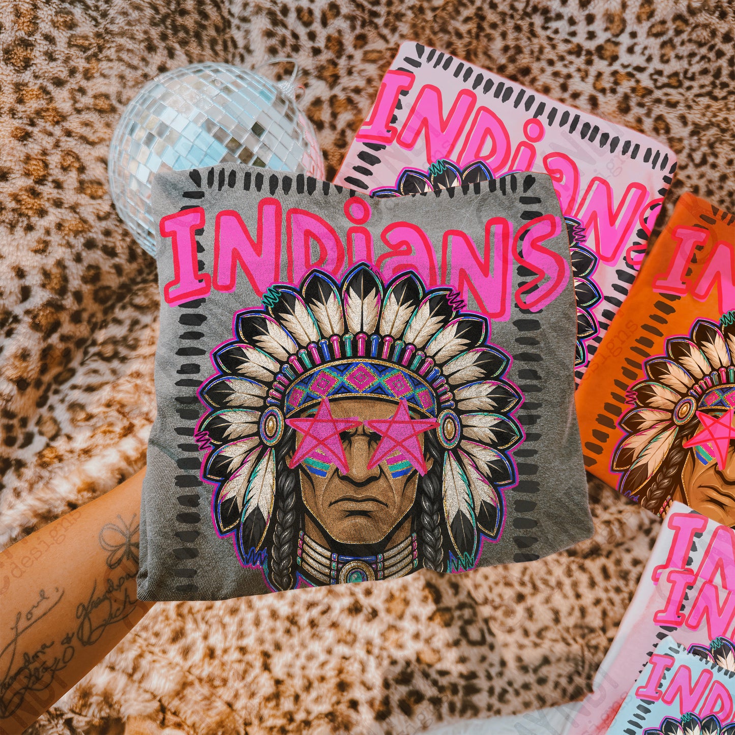 Indians Starstruck Mascot Ready to Press DTF Transfers Sublimation Transfers