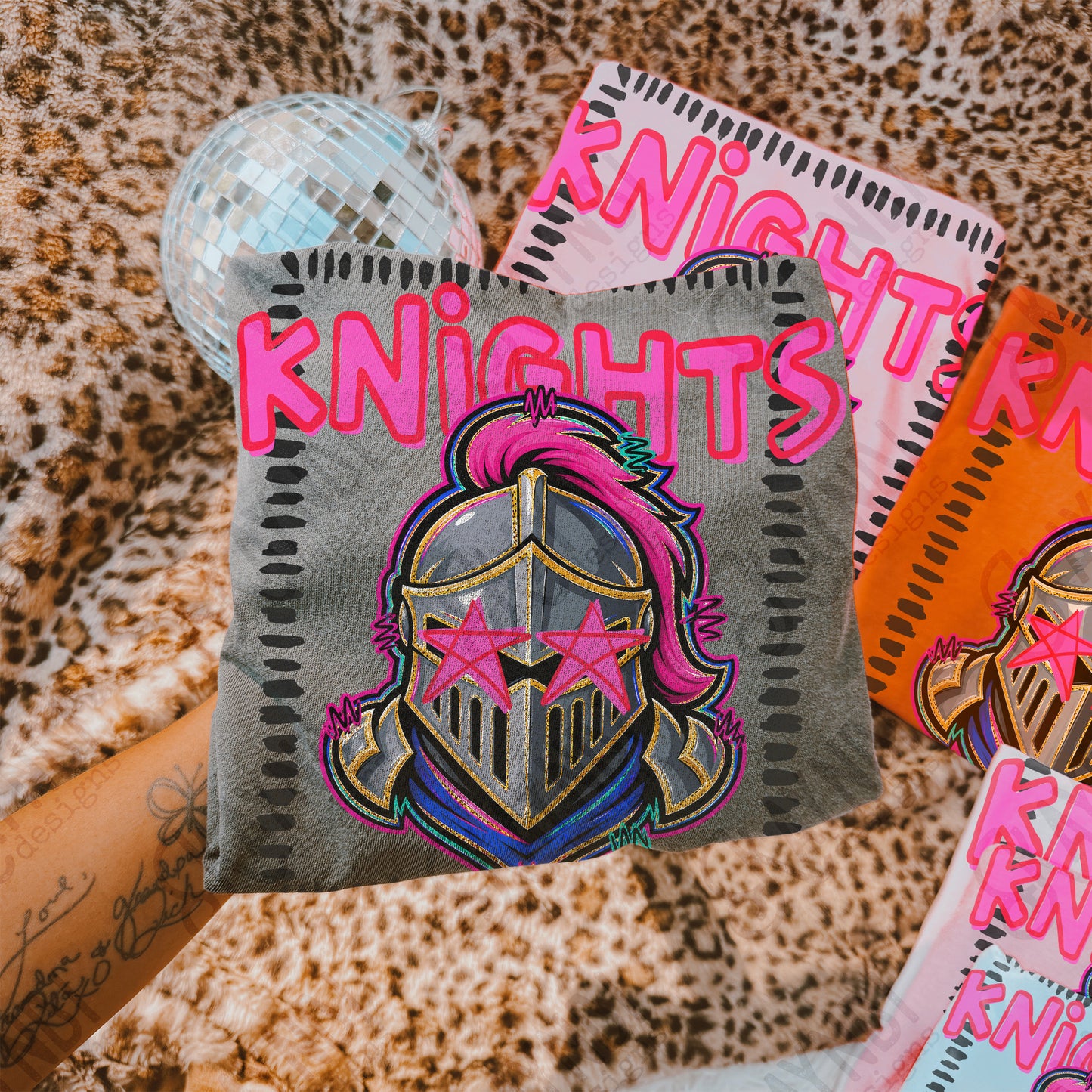 Knights Starstruck Mascot Ready to Press DTF Transfers Sublimation Transfers