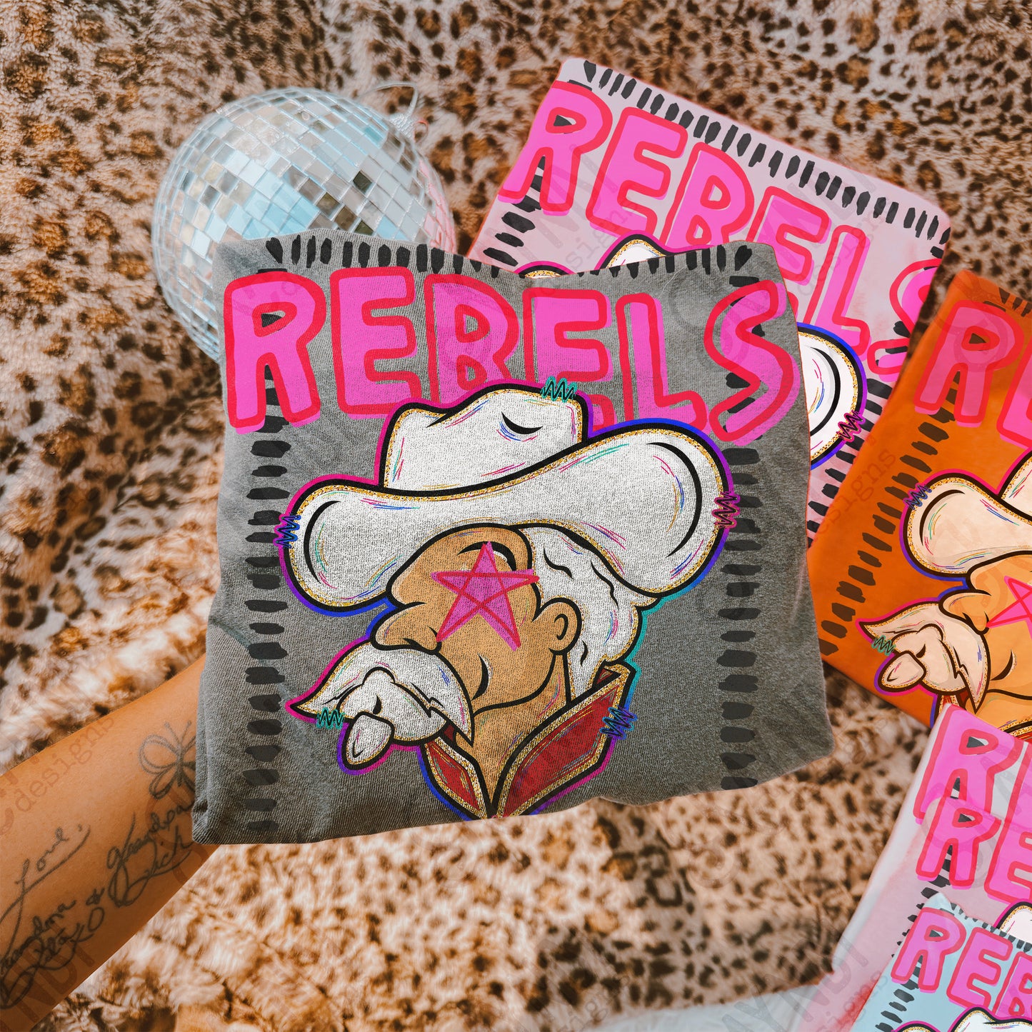 Rebels Starstruck Mascot Ready to Press DTF Transfers Sublimation Transfers