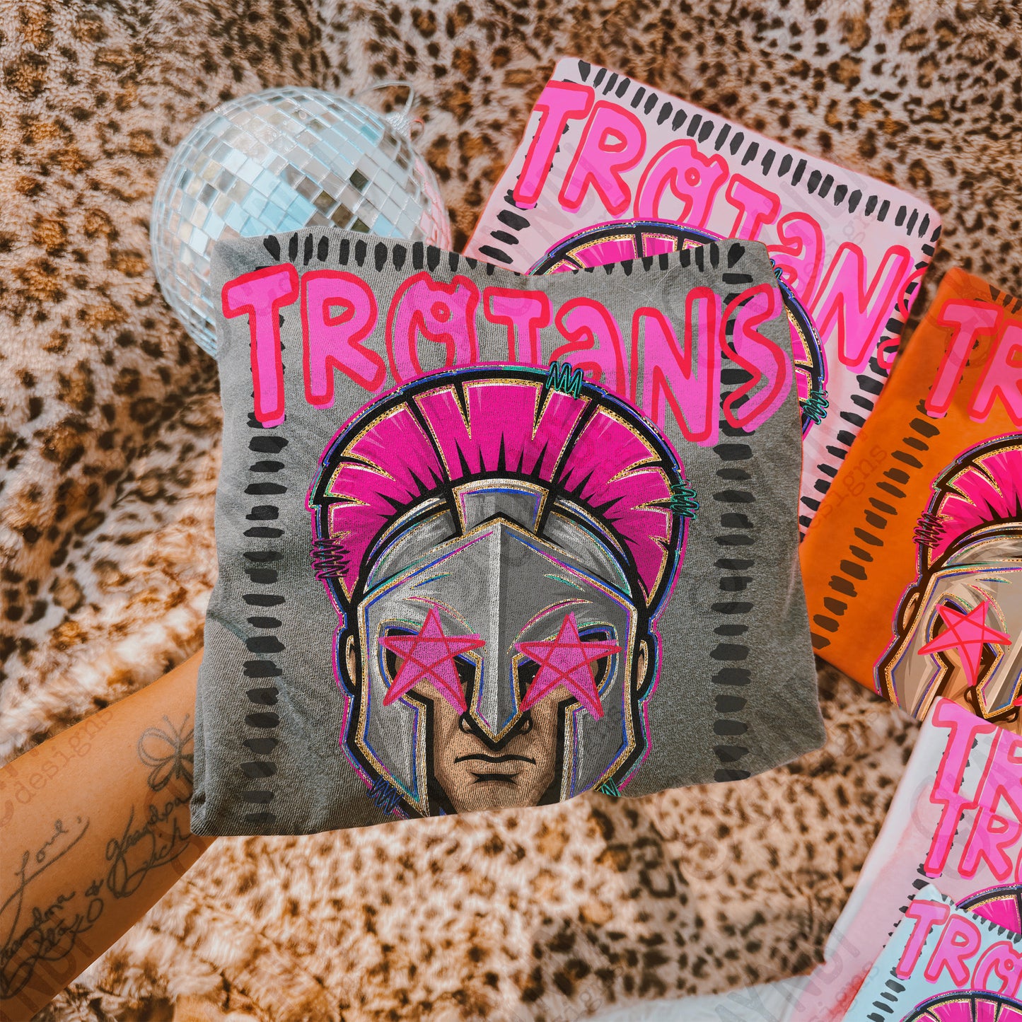 Trojans Starstruck Mascot Ready to Press DTF Transfers Sublimation Transfers