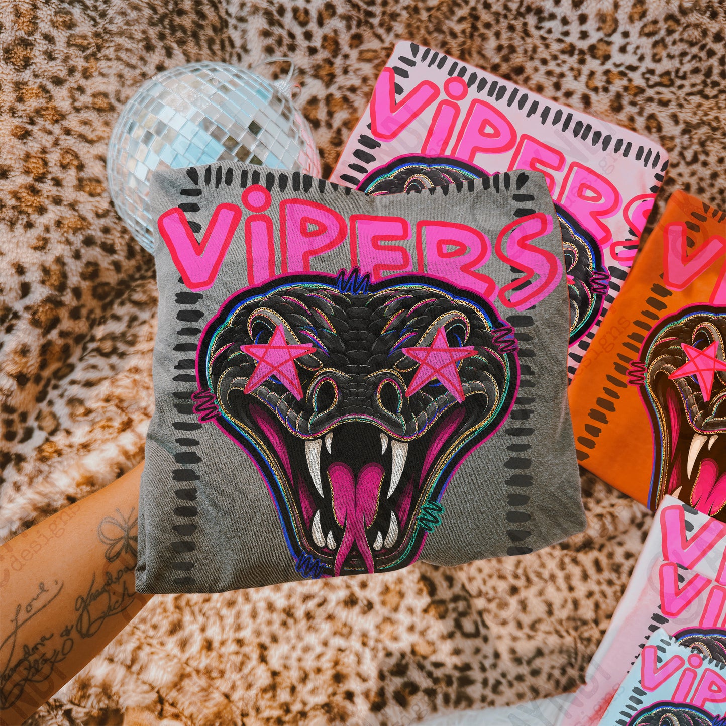 Vipers Starstruck Mascot Ready to Press DTF Transfers Sublimation Transfers
