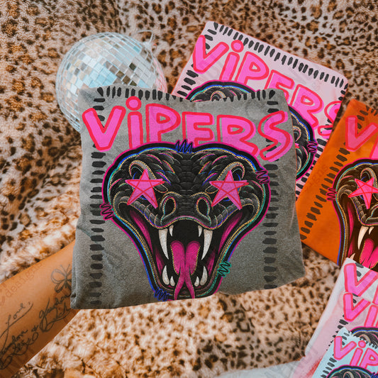 Vipers Starstruck Mascot Ready to Press DTF Transfers Sublimation Transfers
