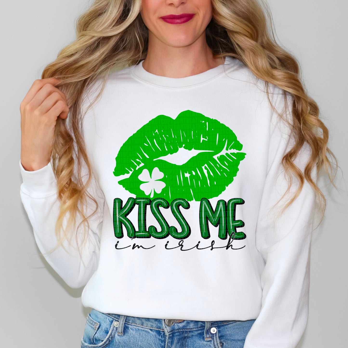 Kiss Me I'm Irish St Patrick's Day Ready to Press Transfer DTF Transfer Sublimation Transfer