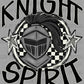 Knight Spirit Stars Checkered Sports Mascot Ready to Press Transfer DTF Transfer Sublimation Transfer