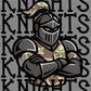 Knights Camo Stacked Sports Mascot Ready to Press Transfer DTF Transfer Sublimation Transfer