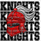 Knights Red Helmet Ready To Press Transfer