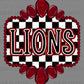 Lions maroon Concho Ready to Press Transfer DTF Transfer Sublimation Transfer