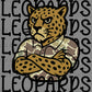Leopards Camo Stacked Sports Mascot Ready to Press Transfer DTF Transfer Sublimation Transfer