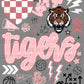 Let's Go Tigers Pink Sports Mascot Ready to Press Transfer DTF Transfer Sublimation Transfer